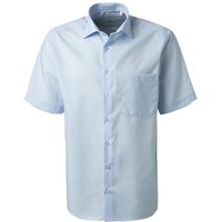 ETERNA Herren Kurzarmhemd blau Baumwolle Comfort Fit von Eterna