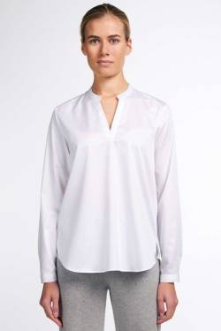 ETERNA Loose Fit Bluse weiss, Einfarbig von Eterna