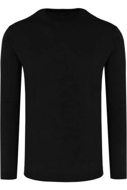 ETERNA Modern Fit Pullover schwarz, Einfarbig von Eterna