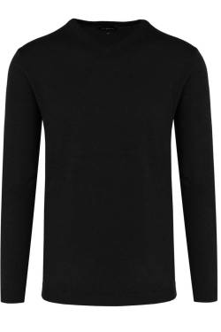 ETERNA Modern Fit Pullover schwarz, Einfarbig von Eterna