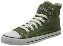 Ethletic Unisex Fair Trainer Cap Hi Cut Classic Sneaker, Camping Green Just White, 36 EU von Ethletic