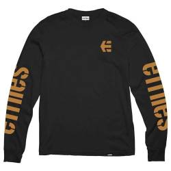 Etnies Icon Langarm-T-Shirt in Schwarz/Gummi, Schwarz/Gum, S von Etnies