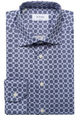 ETON Contemporary Fit Hemd blau, Gemustert von Eton
