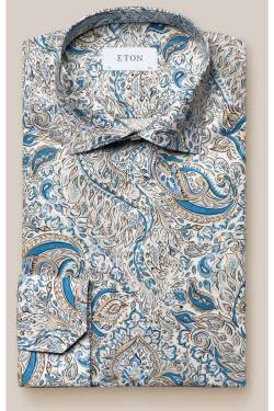 ETON Contemporary Fit Hemd blau, Paisley von Eton