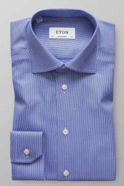 ETON Contemporary Fit Hemd blau/weiss, Strukturiert von Eton