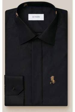ETON Contemporary Fit Hemd schwarz, Stickmuster von Eton