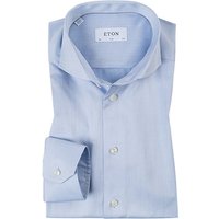 ETON Herren Hemd blau Baumwolle Slim Fit von Eton