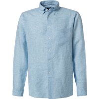 ETON Herren Hemd blau Leinen Slim Fit von Eton