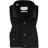 ETON Herren Hemd schwarz Merino von Eton