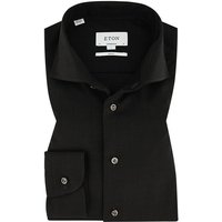 ETON Herren Hemd schwarz Merino von Eton