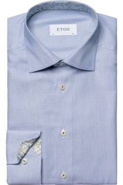 ETON Slim Fit Hemd blau, Einfarbig von Eton