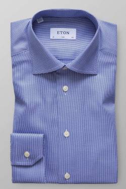 ETON Slim Fit Hemd blau/weiss, Strukturiert von Eton