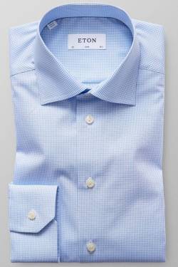 ETON Slim Fit Hemd hellblau/weiss, Vichykaro von Eton