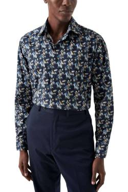 ETON Slim Fit Hemd navy, Blumen von Eton