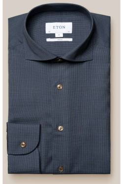 ETON Slim Fit Hemd navy, Einfarbig von Eton