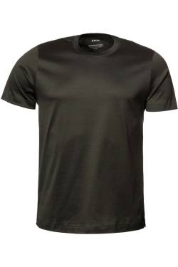 ETON Slim Fit T-Shirt Rundhals dunkelgrün, Einfarbig von Eton