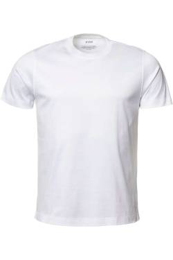 ETON Slim Fit T-Shirt Rundhals weiss, Einfarbig von Eton