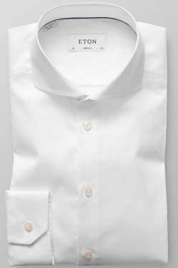 ETON Super Slim Hemd weiss, Einfarbig von Eton