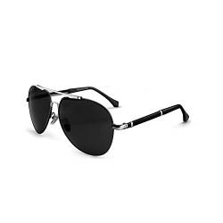 Etoni Sonnenbrille mit sehr hochwertigen Metallrahmen UV400 Schutz und polarisiert für Damen und Herren Pilotenbrille (Schwarz-Silber) von Etoni