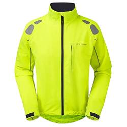 Ettore Wasserdichte Atmungsaktive Herren Fahrradjacke Hohe Sichtbarkeit Hi-Vis - Gelb - Night Eagle II - 3XL von Ettore