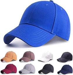 Etyepoh Baseball Cap für Herren und Damen, Unisex Kappe Verstellbar Reine Farbe Baseboard Baseballkappe Mütze (A-blau 02) von Etyepoh