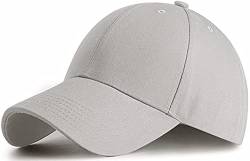 Etyepoh Baseball Cap für Herren und Damen, Unisex Kappe Verstellbar Reine Farbe Baseboard Baseballkappe Mütze (A-hellgrau 02) von Etyepoh