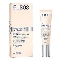 Eubos | Anti Age Hyaluron Augen Kontur Creme Serum | 15ml | Anti Falten | Augen und Lippen Serum | für alle Hauttypen | Augenärztlich geprüft von Eubos