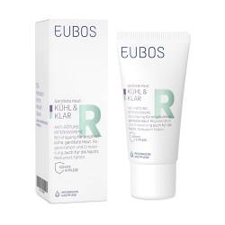 Eubos | KÜHL UND KLAR | Anti-Rötung | Intensivcreme | 30 ml | von Dermatologen empfohlen | für gerötete Haut | für trockene Haut bei Rosacea | Hautregeneration und Erneuerung für die Nacht von Eubos