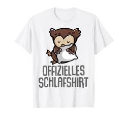 Offizielles Schlafshirt Eule T-Shirt von Eule Schlafshirt