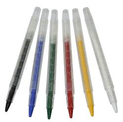 Eulenspiegel 626504 - Schminkstifte Color Twister, 6 Stifte, Schminkset, Karneval, Mottoparty von Eulenspiegel
