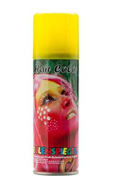 Eulenspiegel 819302 - Color Haarspray, gelb, 125 ml, Karneval, Halloween, Mottoparty von Eulenspiegel