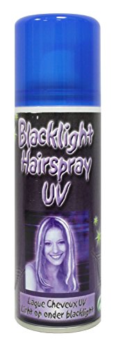 Eulenspiegel 819999 - UV Haarspray, 125 ml, leuchtet im Schwarzlicht, Karneval, Halloween, Mottoparty von Eulenspiegel