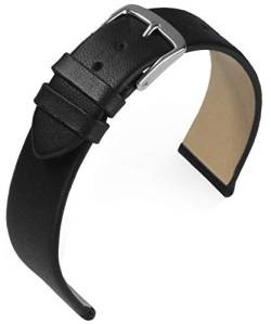 Eulit Ersatzband | Uhrenarmband | Leder - Nappa schwarz, Dornschliße | 21554S, Stegbreite:13mm von Eulit