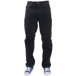 Euro Denim Herren Jeanshose, Einfarbig Schwarz Schwarz von Euro Denim