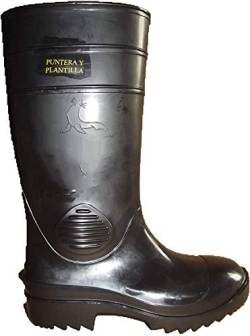 Eurofort Sicherheitsgummistiefel S5 mit Stahlkappe und Durchtrittschutz in gelb, grün, weiß oder schwarz - Größen 37 bis 48 (39, schwarz) von Eurofort