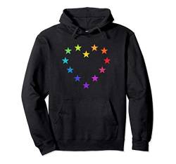 EU Herz Bunt Flagge Sterne Europäische Union Fahne Symbol Pullover Hoodie von Europa Symbole by Anne Mathiasz