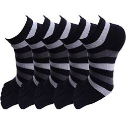 Evedaily Damen Socken Zehensocken Baumwolle Sneakersocken 35-39 Schwarz (5 Paar) JZWC-6175 von Evedaily