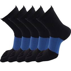 Evedaily Herren Socken Zehensocken Baumwolle Sneakersocken 39-42 Schwarz (5 Paar) JZMZ1688008 von Evedaily