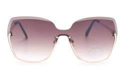 Ever Bloom Damen Designer Oversize Sonnenbrille, Sommerbrillen für Sommer in Schmetterlingsform, Metall Rahmen, Sonnenbrillen mit getönten Gläsern, schmal, Sonnenbrille:Katze Braun von Ever Bloom