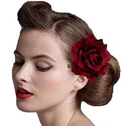 Ever Fairy Bunte Rose Blume Haarspangen Für Frauen M?dchen Haarzubehör,.,Rot,. Einheitsgröße Dunkelrot von Ever Fairy