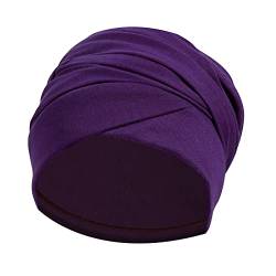 Ever Fairy Turban Kopftuch, afrikanischer Damen, weicher langer Schal, Schal, Haare, Bohemian, Kopfband, Stretch-Stirnband, Violett, Einheitsgröße von Ever Fairy