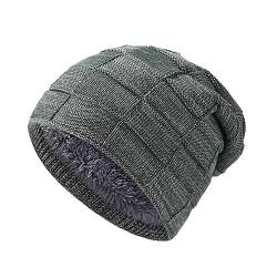 Ever Fairy Winter Beanie Hut mit warmem Futter, Unisex warme Strickmütze, Dehnbare weiche Wolle Hut für Männer Frauen von Ever Fairy