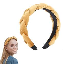 Frauen Samt Stirnband Geflochten Twist Stirnband Vintage Wide Hair Band Mode Haarzubehör Stirnband für Frauen und Mädchen von Ever Fairy