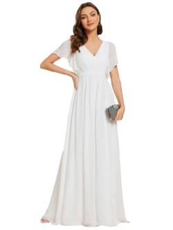 Abendkleid Für Damen Vintage-Kleid In A-Linie Langes Kleid Für Party Elegantes Cocktailkleid In Weiß 40 von Ever-Pretty