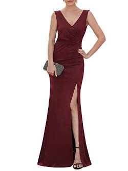 Ever-Pretty Frauen Elegant Formal Dress Retro Stretch Partylkleider für Hochzeitsgäste Mermaid Abendkleider Burgund XL von Ever-Pretty