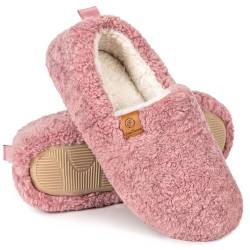 EverFoams Damen Warme Lammfell Memory Foam Voll Hausschuhe, rose, 36/37 EU von EverFoams