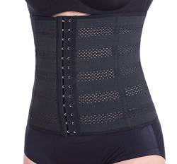 Everbellus Damen Bauch Weg Unterbust Gürtel Waist Training Korsett Dessous Schwarz Medium von Everbellus