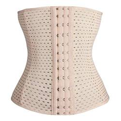 Everbellus Damen Corsage Korsage Korsett Waist Cincher mit 3 Stahlstaebchen Beige Medium von Everbellus