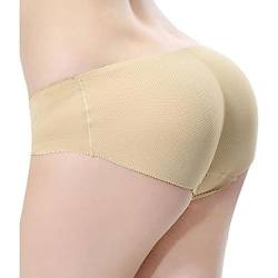 Everbellus Damen Pushup Höschen Padded Seamless Hüfte Vergrößerer Bottom Unterwäsche, Beige, X-Large von Everbellus