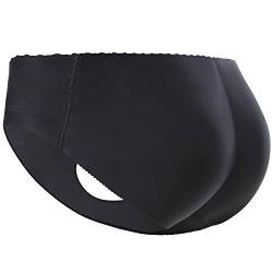 Everbellus Pushup Höschen Padded Seamless Bauchsteuerung Unterwäsche für Frauen, Medium, Schwarz von Everbellus